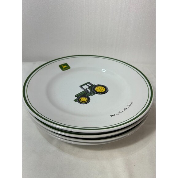 Set of 4 JOHN DEERE 11 1/4" DINNER PLATES good condition - Picture 7 of 7